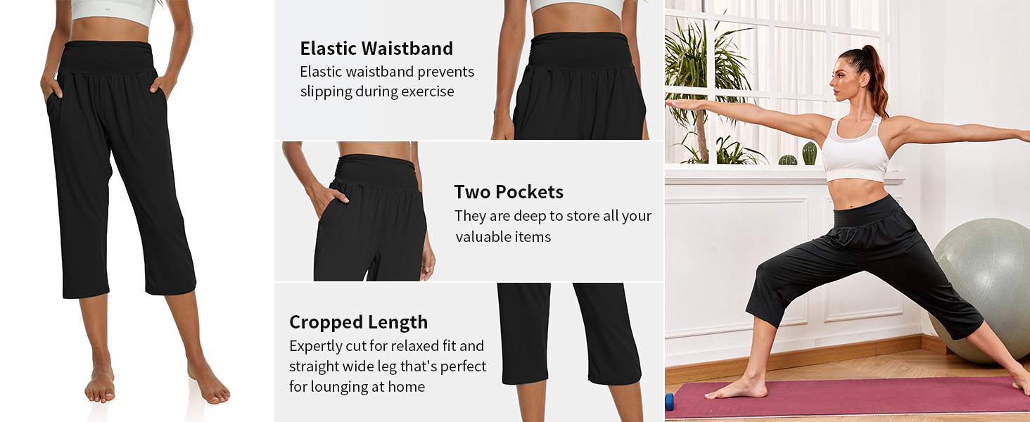 UEU Comfy Wide Leg Capris 