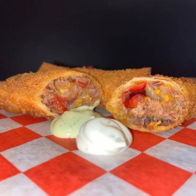 Philly Cheese Spring Roll